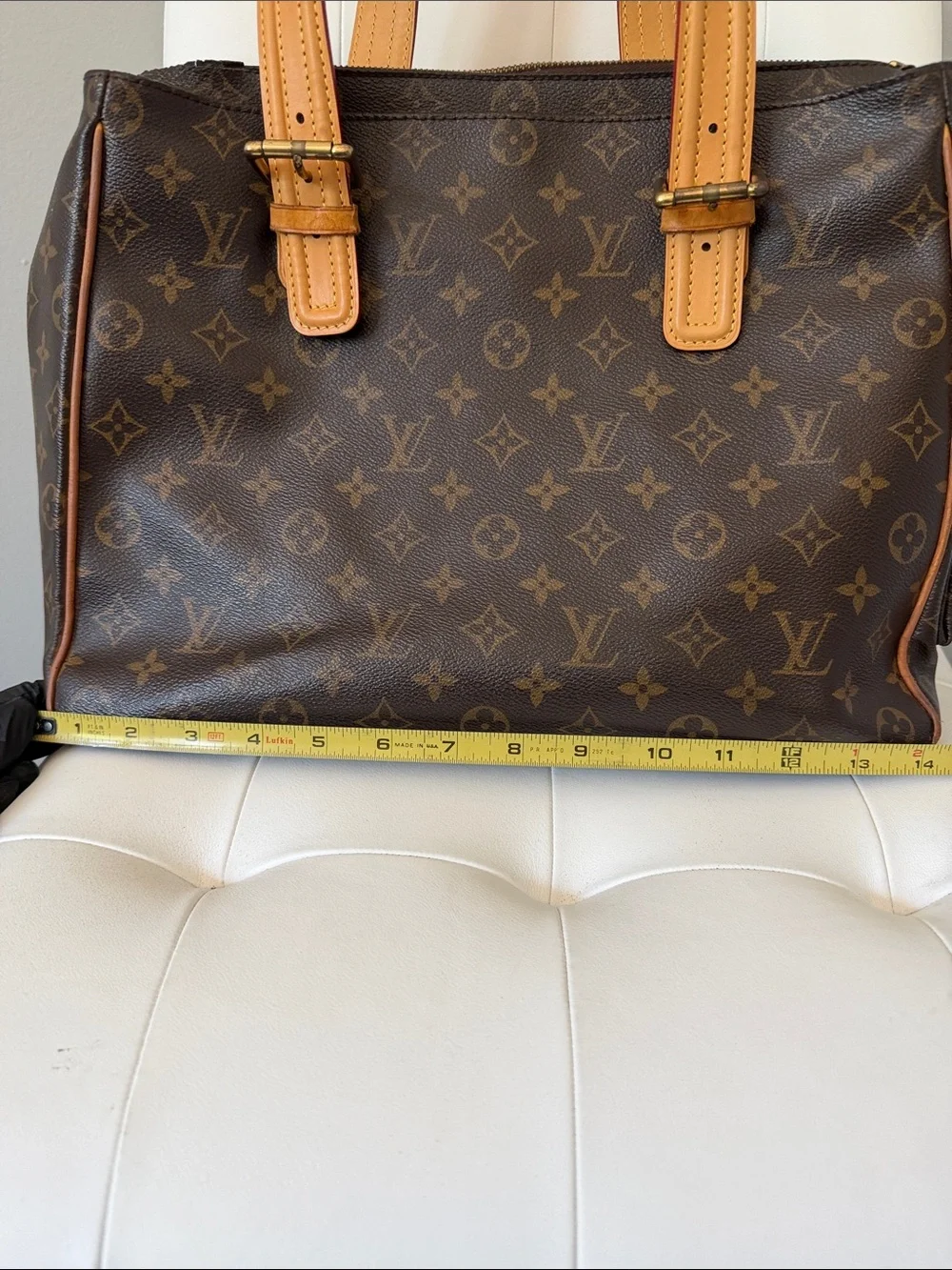 SOLD Louis Vuitton Monogram Canvas Top-Handle Briefcase in Brown and Tan